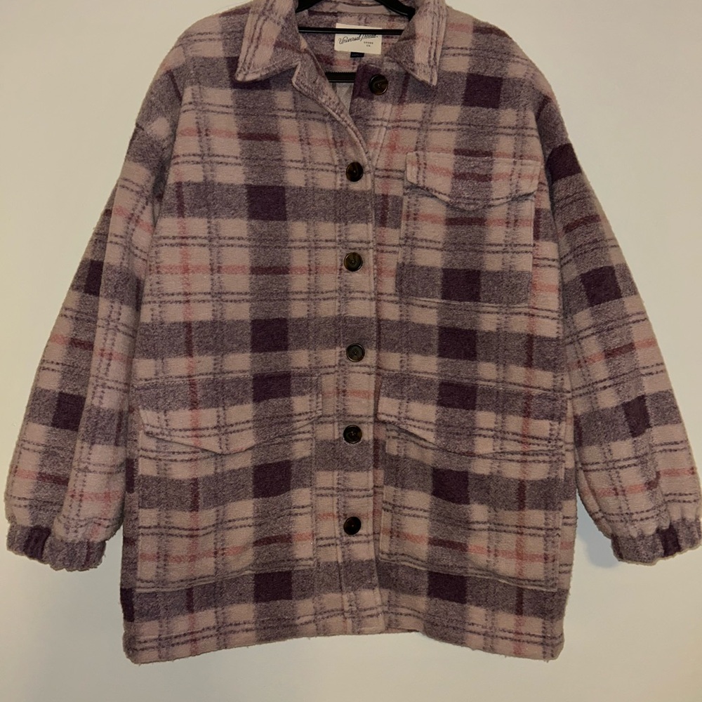 Plaid Women's Jacket in Purple and Pink